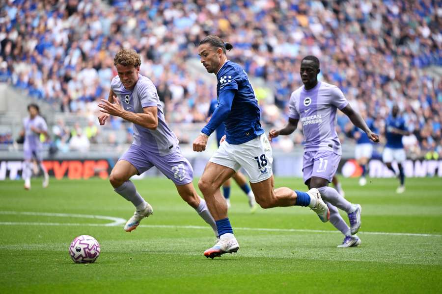 Grealish has been a menace for defenders at the start of the season