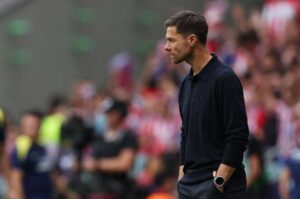 Xabi Alonso watches on