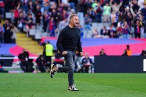 Barcelona chief Yuste laughs off Flick's derby celebration: He's now very integrated!