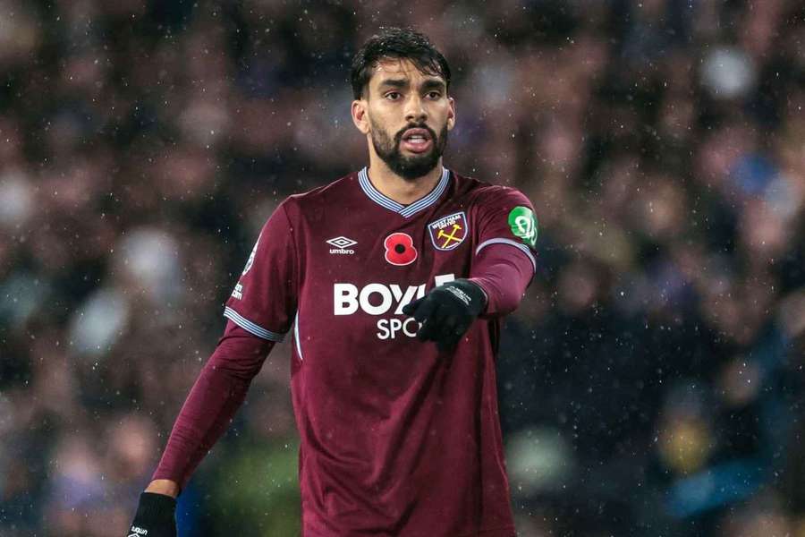 West Ham's Lucas Paqueta during the Premier League match against Leeds United