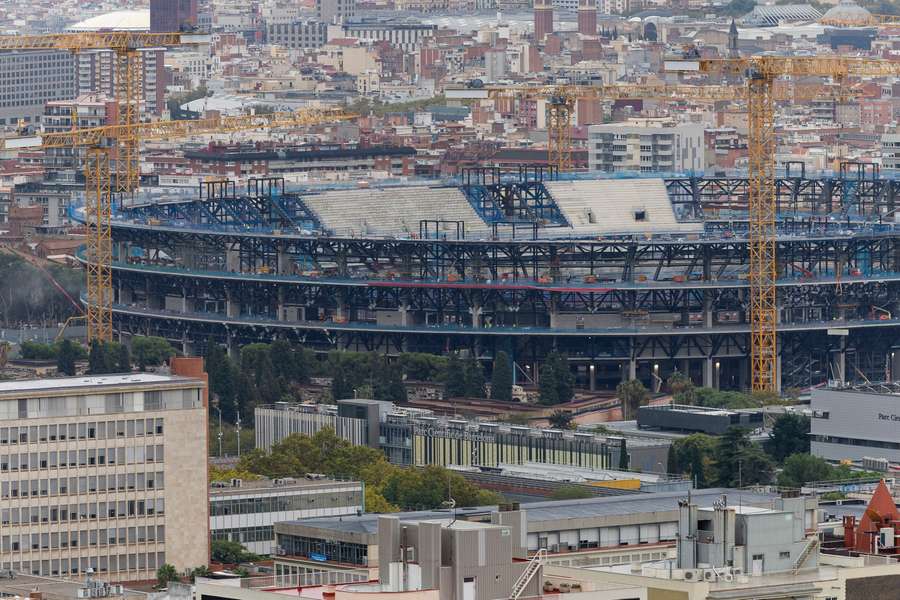 Construction continues on Barcelona's Camp Nou stadium