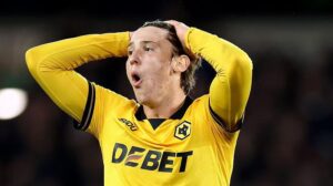 Wolves Fer Lopez reacts during defeat to Man Utd