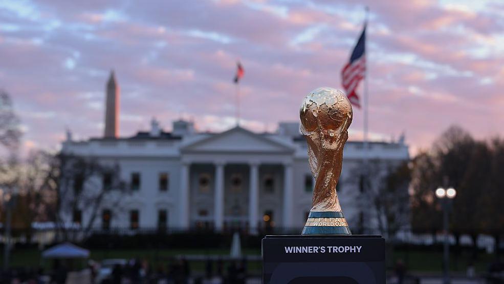 The World Cup trophy in Washington D.C.
